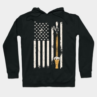 Craft Beer On Tap American Flag Hoodie